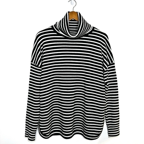 French Connection (Nordstrom) Striped Turtleneck Tunic Sweater - Picture 1 of 4